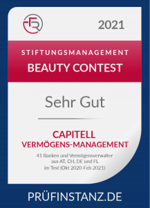 sehr gut - Stiftungsmanagement Beauty Contest 2021