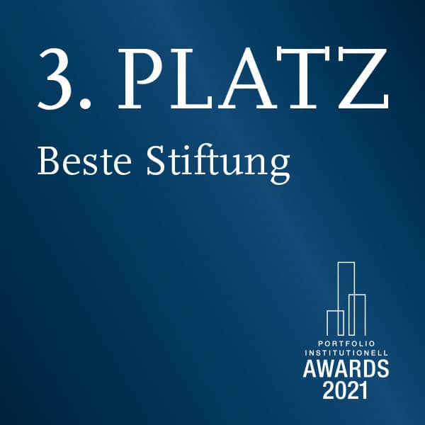 Platz 3 Portfolio Award "Beste Stiftung" 2021