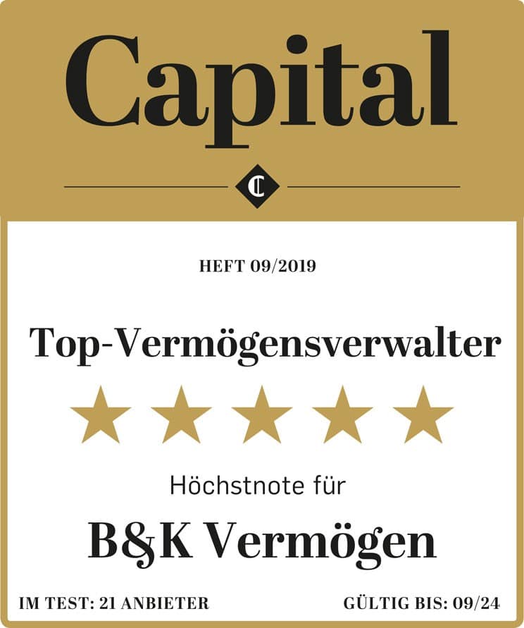 "Top-Vermögensverwalter" laut Wirtschaftsmagazin Capital 2019