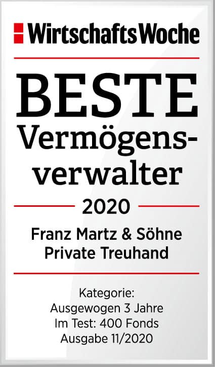 Auszeichnung "Beste Vermögensverwalter" 2020
