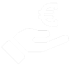 Icon Finanzsituation weiß