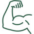 Icon angespannter Bizeps grün