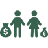 Icon Gender Pay Gap grün