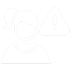 Icon Vorsicht weiß