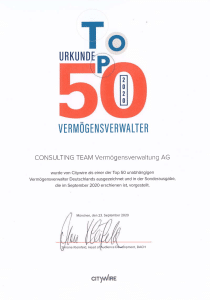 Top 50 Vermögensverwalter 2020