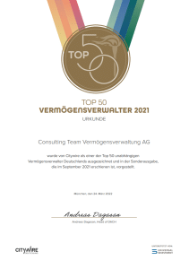 Top 50 Vermögensverwalter 2021