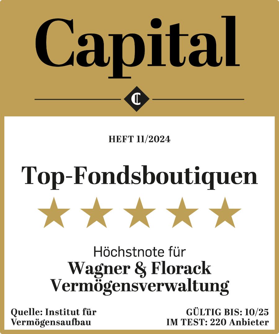 Auszeichnung der Zeitschrift Capital mit 5 Sternen für TOP-Fondsboutiquen