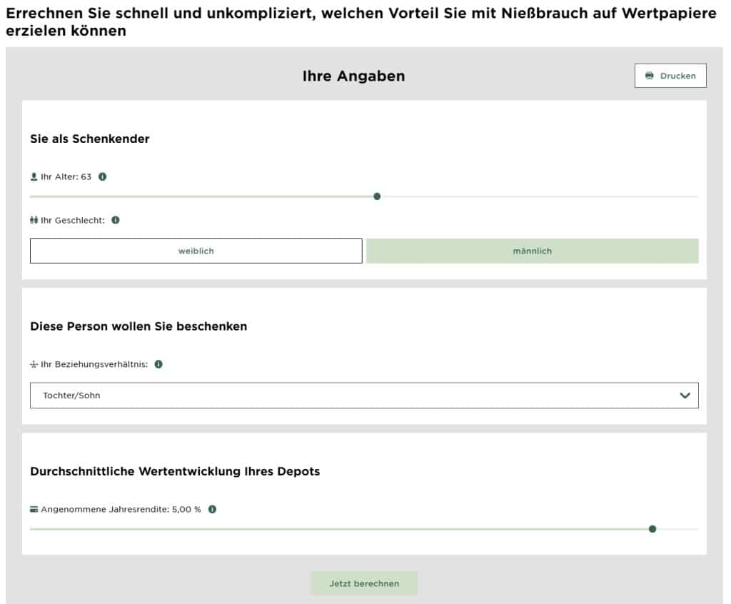 V-CHECK Nießbrauchrechner