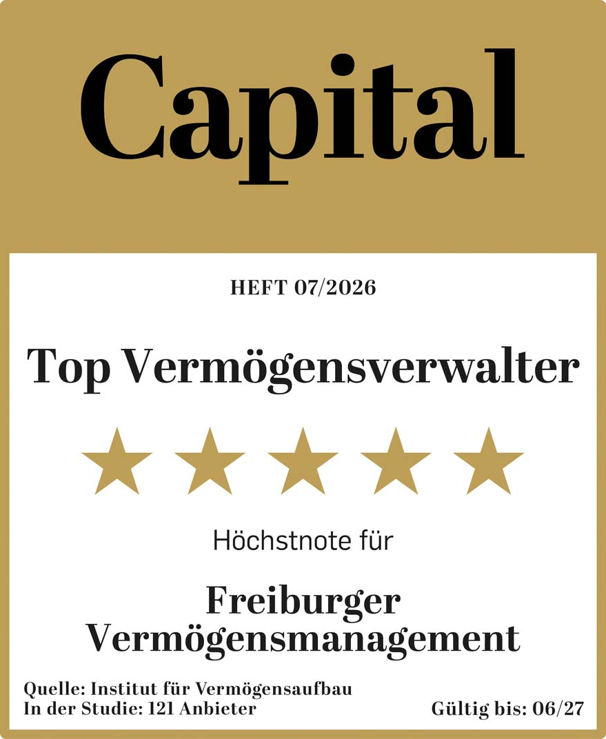 Capital Siegel mit Höchsbewertung 5 Sterne als Top-Vermögensverwalter